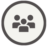 Icono de Trabajo colaborativo y emocional